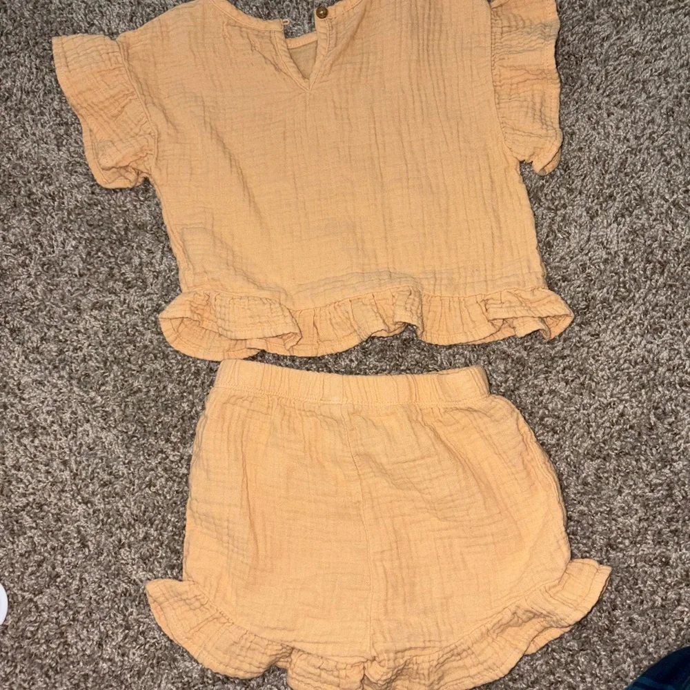 Grayson Threads Ruffled Cream Two-Piece Set - Picture 2 of 2